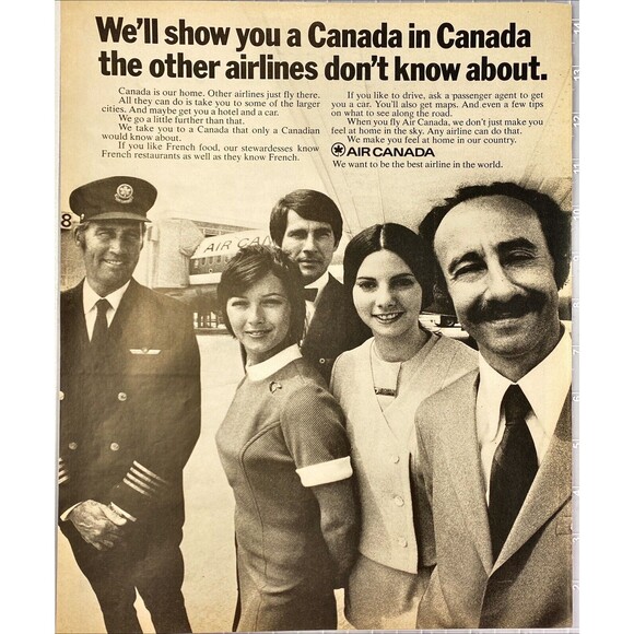 Air Canada "We'll Show you a Canada in Canada some Don't Know" Vtg Print Ad 1970 - Picture 1 of 3